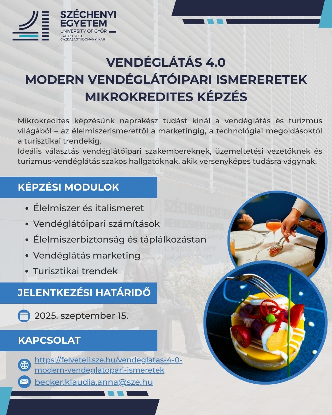 Turizmus-vendéglátás mikrokredites képzések
